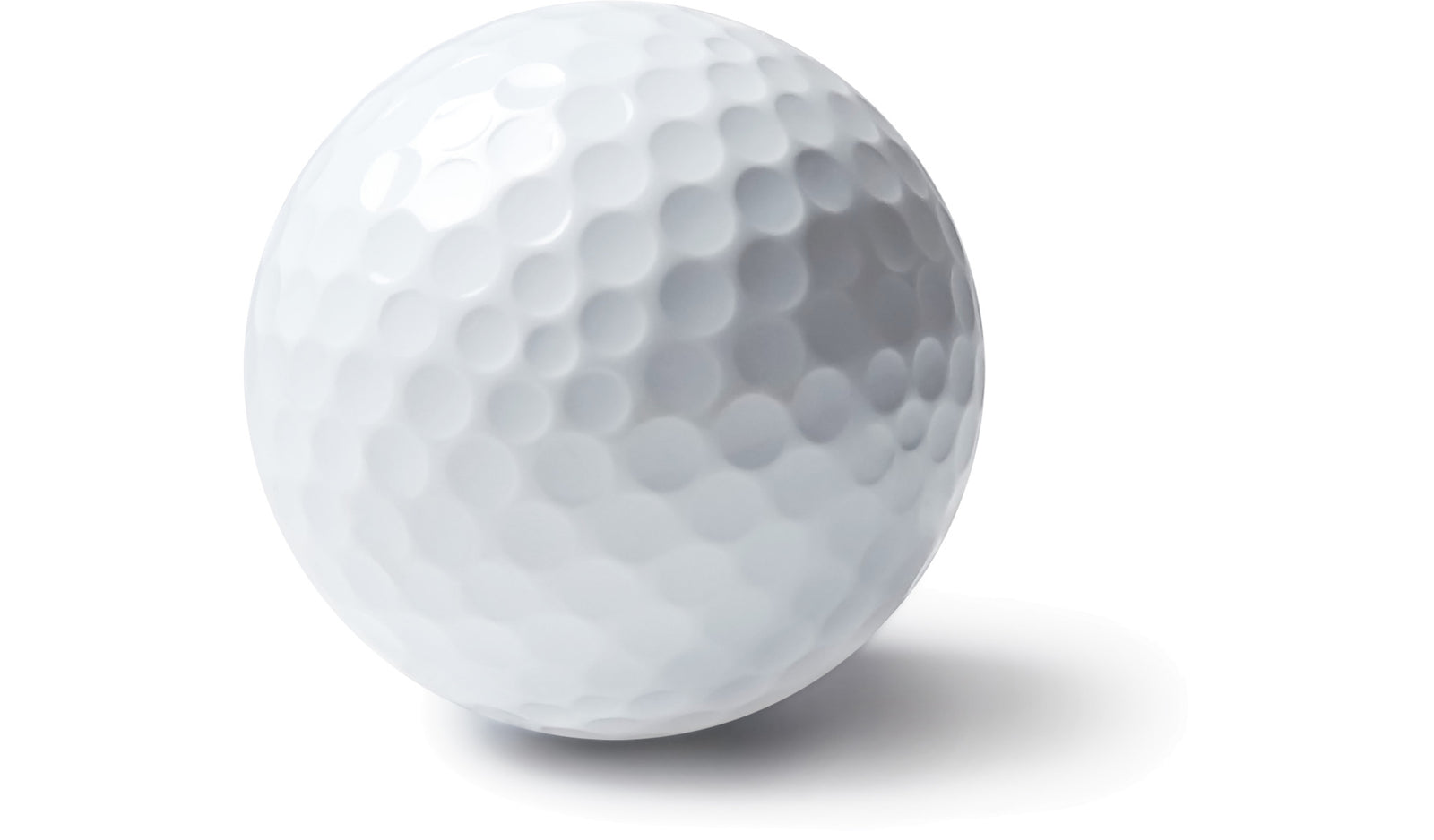 a clean white golf ball with no markings